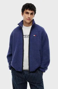 Мужская фиолетовая спортивная кофта RLX BADGE ZIP-THRU TEDDY EXT Фиолетовый XL Tommy Jeans DM0DM22345