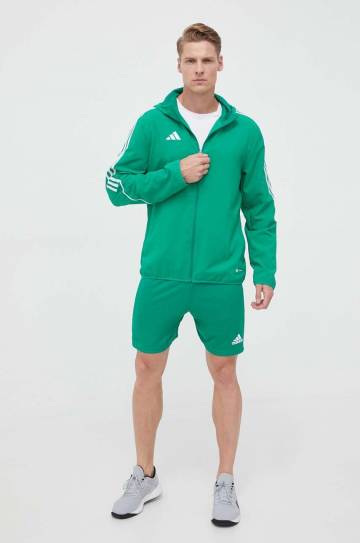 Куртка для тренировок adidas Performance Tiro 23 цвет зелёный переходная Куртка для тренировок adidas Performance Tiro 23 цвет зелёный переходная