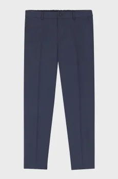 Мужские темно-синие шерстяные брюки Синий 48 BOSS 50561986;466