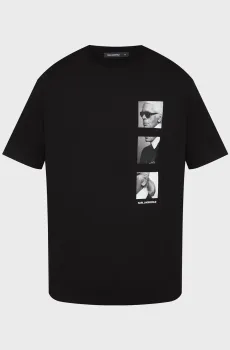 Мужская черная футболка Черный L Karl Lagerfeld 554225.755139;990