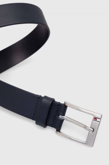 Кожаный ремень Tommy Hilfiger мужской цвет синий AM0AM08363 Кожаный ремень Tommy Hilfiger мужской цвет синий AM0AM08363