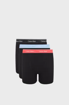 Мужские черные боксеры (3 шт) BOXER BRIEF Черный M Calvin Klein 000NB4003A