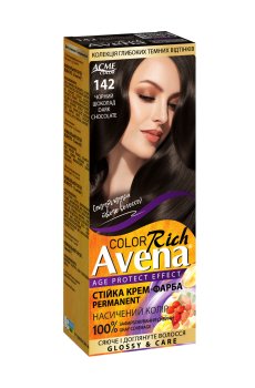 Cтойкая крем-краска для волос Acme Color Avena Rich Color 142 Черный шоколад, 133 мл