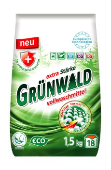 Стиральный порошок Grunwald Горная свежесть, 18 стирок, 1.5 кг