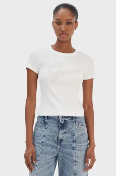 Женская белая футболка Белый M Guess W6RI22.KA0H1;G011