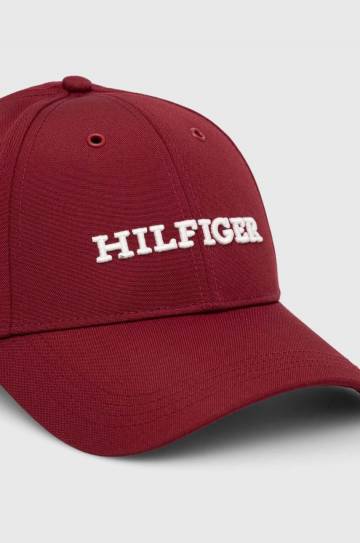 Кепка Tommy Hilfiger цвет бордовый с аппликацией Кепка Tommy Hilfiger цвет бордовый с аппликацией