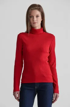 Женский красный гольф SLIM RIB Красный S Gant 4200764