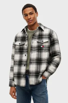Мужская рубашка в клетку CHECK Разноцветный M Tommy Jeans DM0DM23616
