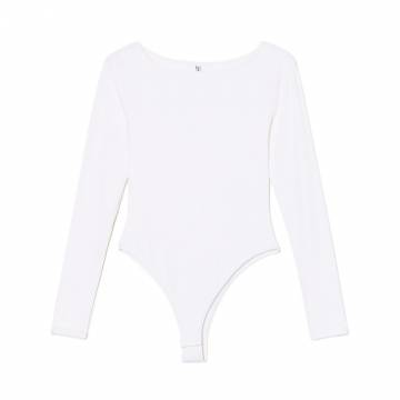 Cropp - Боді з довгим рукавом - білий Cropp - Боді з довгим рукавом - білий