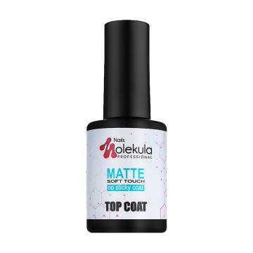 Финишное покрытие для гель-лака Nails Molekula Professional Matte Soft Touch Top Coat без липкого слоя, 12 мл Финишное покрытие для гель-лака Nails Molekula Professional Matte Soft Touch Top Coat без липкого слоя, 12 мл