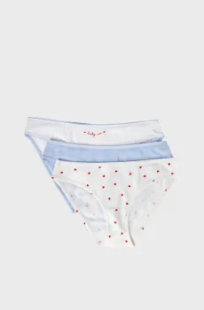 Женские трусики-слипы (3 шт) JOHNNIE Разноцветный L Etam 6552031