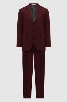 Бордовый костюм из шерсти и кашемира