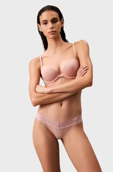 Женские розовые трусики THONG Розовый XS Calvin Klein 000QF7838E