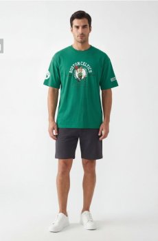 Бавовняна футболка з принтом Boston Celitics NBA - зелений