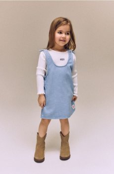 Reserved - Джинсова сукня на бретелях - світло-блакитний - 470IB-50X