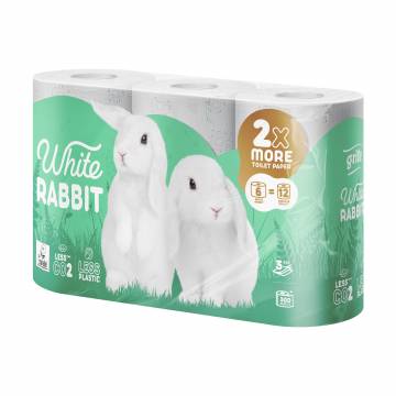 Туалетная бумага Grite White Rabbit, 6 рулонов Туалетная бумага Grite White Rabbit, 6 рулонов