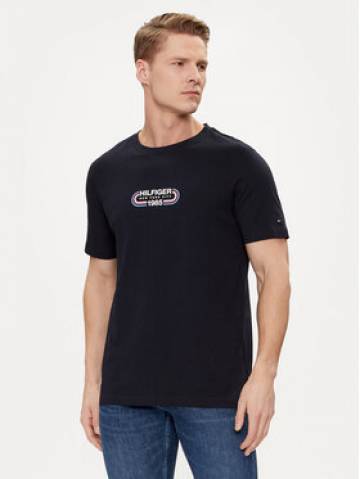 Tommy Hilfiger Футболка Track Graphic MW0MW34429 Cиній Regular Fit Tommy Hilfiger Футболка Track Graphic MW0MW34429 Cиній Regular Fit