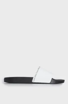 Мужские белые слайдеры POOL SLIDE RUBBER Белый 42 Calvin Klein HM0HM00981