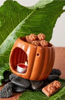 Аромалампа у формі гарбуза з воском Spiced Orange - мідний