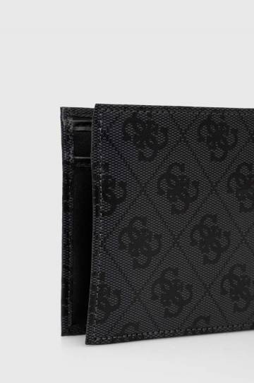 Кожаный кошелек Guess мужской цвет чёрный Кожаный кошелек Guess мужской цвет чёрный