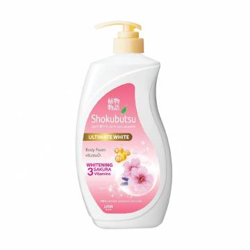 Крем-пена для душа Shokubutsu Monogatari Ultimate White Whitening Sakura Vitamins Body Foam, 500 мл Крем-пена для душа Shokubutsu Monogatari Ultimate White Whitening Sakura Vitamins Body Foam, 500 мл