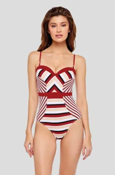 Женский купальник в полоску Разноцветный 42D MARC&ANDRE L2028-911