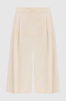 Бежевые бермуды с логотипом