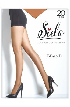 Колготки женские Siela T-Band без шортиков, 20 DEN, Glace, размер 4