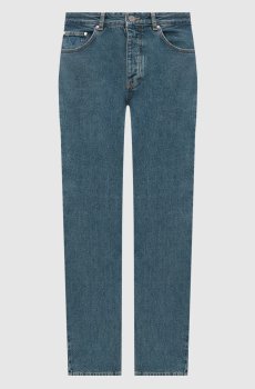 Синие джинсы с логотип патч