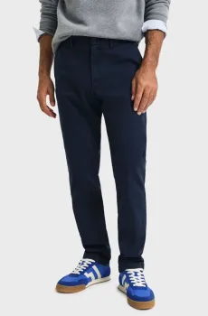 Мужские темно-синие брюки SLIM DOBBY STRUCTURE Синий 31 Gant 1505228