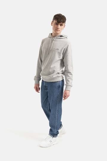 Хлопковая кофта A.P.C. Hoodie Item мужская цвет серый с капюшоном однотонная COEAS.H27672-DARKNAVY Хлопковая кофта A.P.C. Hoodie Item мужская цвет серый с капюшоном однотонная COEAS.H27672-DARKNAVY