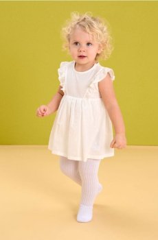 Боді сукня з вишиваної тканини - білий