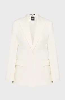 Женский белый шерстяной жакет Белый 38 BOSS 50553928;118