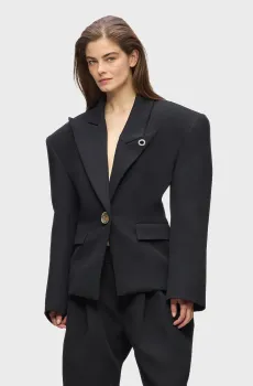 Женский черный жакет karl studio fashion Черный 40 Karl Lagerfeld A4W14065