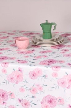 Скатертина з квітковим візерунком - різнобарвний