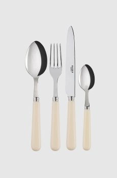 Бежевый набор столовых приборов Pop Unis