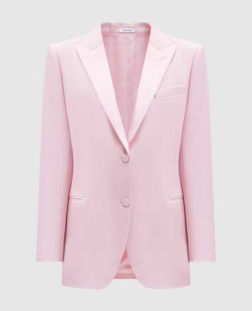 Розовый жакет из шерсти и шелка Розовый жакет из шерсти и шелка