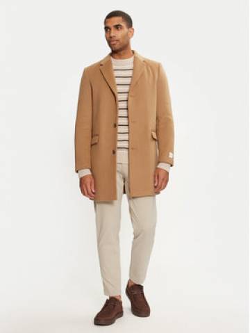 Calvin Klein Вовняне пальто K10K113664 Бежевий Regular Fit Calvin Klein Вовняне пальто K10K113664 Бежевий Regular Fit