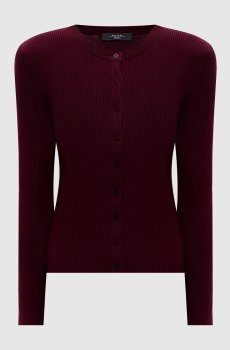 Бордовый кардиган WKDESULE в рубчик