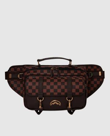 Детская коричневая поясная сумка Ops Pixel Emboss