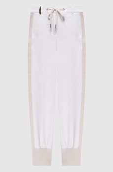 Белые меланжевые джоггеры