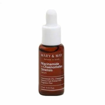 Осветляющая сыворотка для лица Mary & May Niacinamide + Chaenomeles Sinensis Serum с ниацинамидом и хеномелесом, 10 мл Осветляющая сыворотка для лица Mary & May Niacinamide + Chaenomeles Sinensis Serum с ниацинамидом и хеномелесом, 10 мл