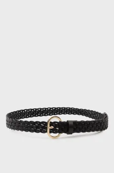 Женский черный кожаный ремень CHIC 2.5 Черный 80 Tommy Hilfiger AW0AW18111