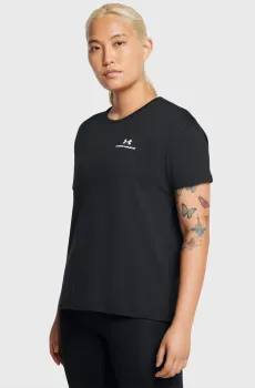 Женская черная футболка UA Rush Energy SS 2.0 Черный S Under Armour 1379141-002