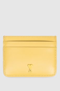 Желтый кожаный картхолдер