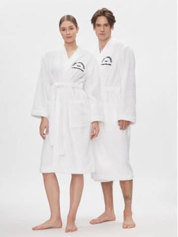 KARL LAGERFELD Халат Unisex Logo 225W2190 Білий KARL LAGERFELD Халат Unisex Logo 225W2190 Білий