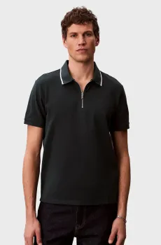 Мужское темно-зеленое поло TIPPED Зеленый L Calvin Klein LV04LF214G