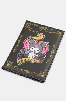 Набір із обкладинки на паспорт з біркою для багажу Kuromi 2 pack - чорний