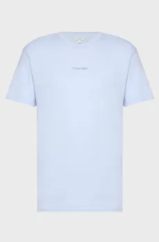 Мужская голубая футболка CREW NECK TEE Голубой S Calvin Klein KM0KM01138
