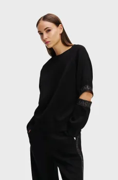 Женский черный свитшот GLITTER LOGO Черный XS Karl Lagerfeld 246W1802